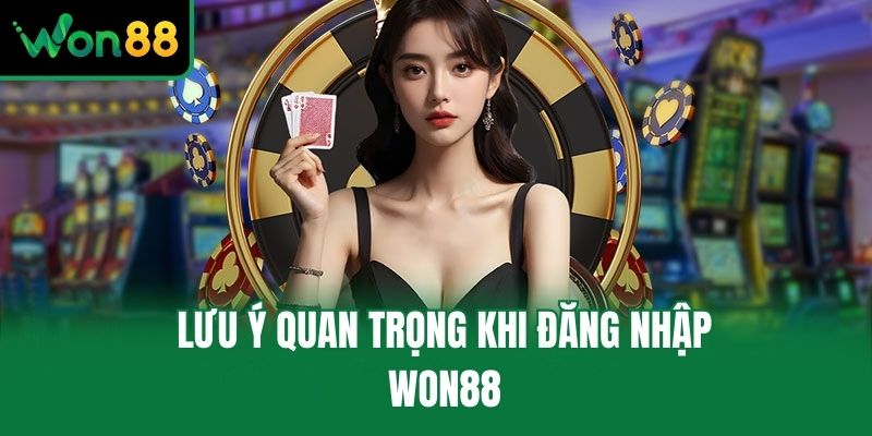 Lưu ý quan trọng khi đăng nhập Won88