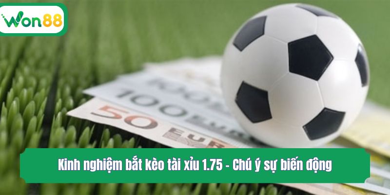 Kinh nghiệm bắt kèo tài xỉu 1.75 - Chú ý sự biến động